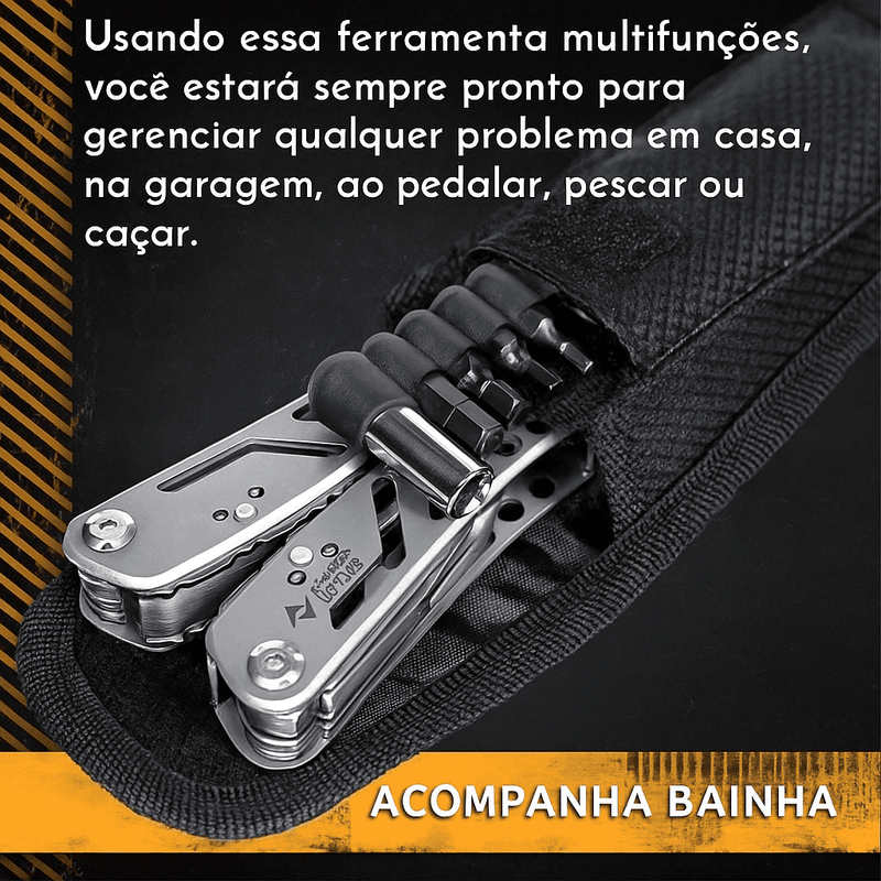 Canivete Tático Sanke Rescue com 24 ferramentas essenciais