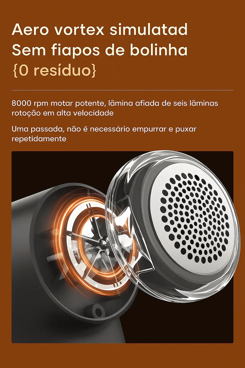 Removedor de Bolinhas Elétrico com Display Digital