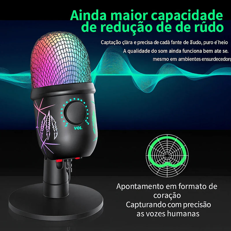 Microfone Condensador Gamer