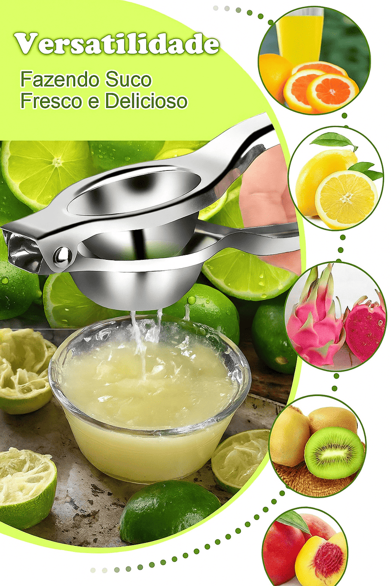 Espremedor Manual de Aço Inoxidável