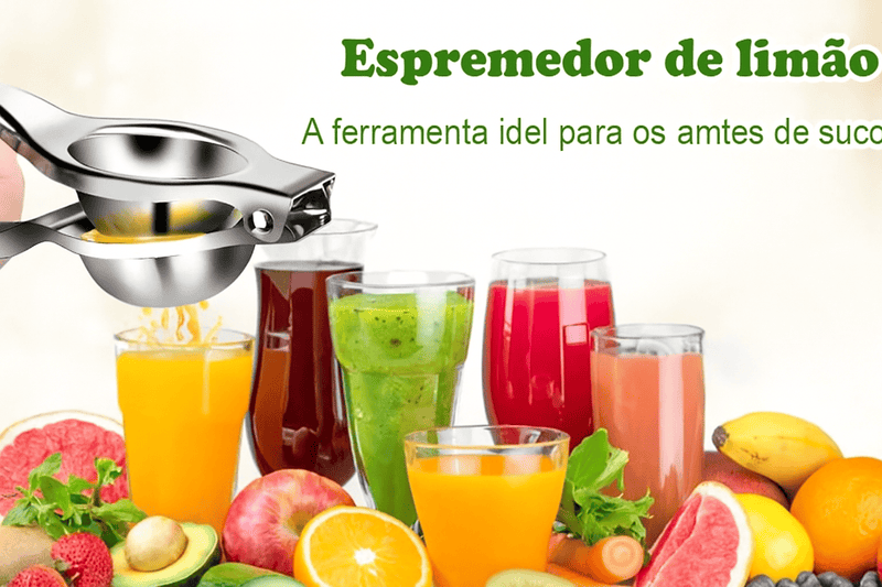 Espremedor Manual de Aço Inoxidável