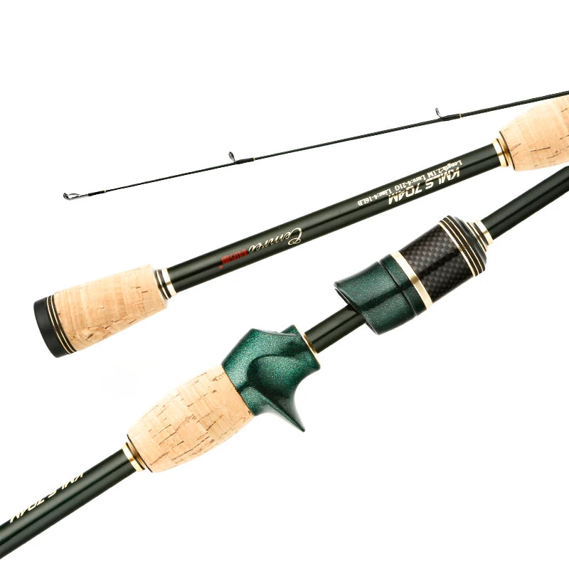 Vara de Pesca CEMREO em Carbono – Portátil, 4-5 Seções, Ideal para Viagens (1.8m/2.1m/2.4m)