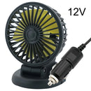 Ventilador para Carro USB Dual Head 5V/12V/24V com 2 Velocidades – Cooler Automotivo Portátil
