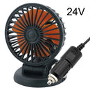 Ventilador para Carro USB Dual Head 5V/12V/24V com 2 Velocidades – Cooler Automotivo Portátil