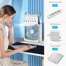 Ventilador 3 em 1 – Condicionador de Ar Portátil para Casa, Mini Climatizador com Luz Noturna de LED e Umidificador de ar