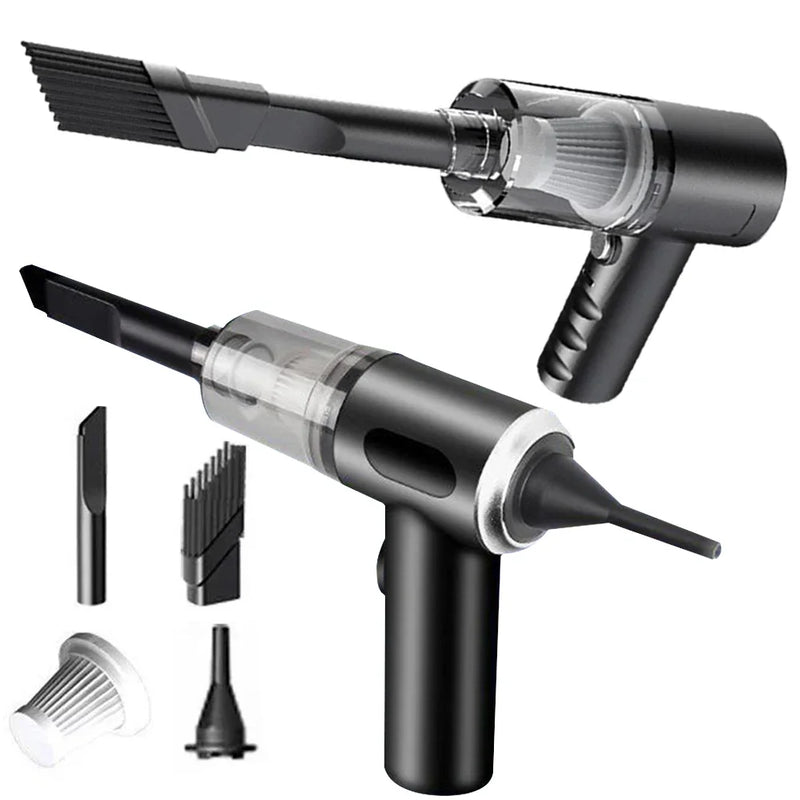 Aspirador de Pó Portátil Sem Fio 120W – Uso Duplo para Casa e Carro, Potência Máxima