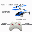 Mini helicóptero recarregável com controle remoto