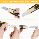 Estilete Retrátil TIFICAL 3LMG - 2 lâminas extras