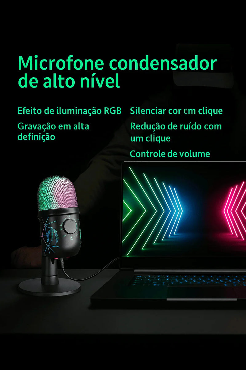 Microfone Condensador Gamer
